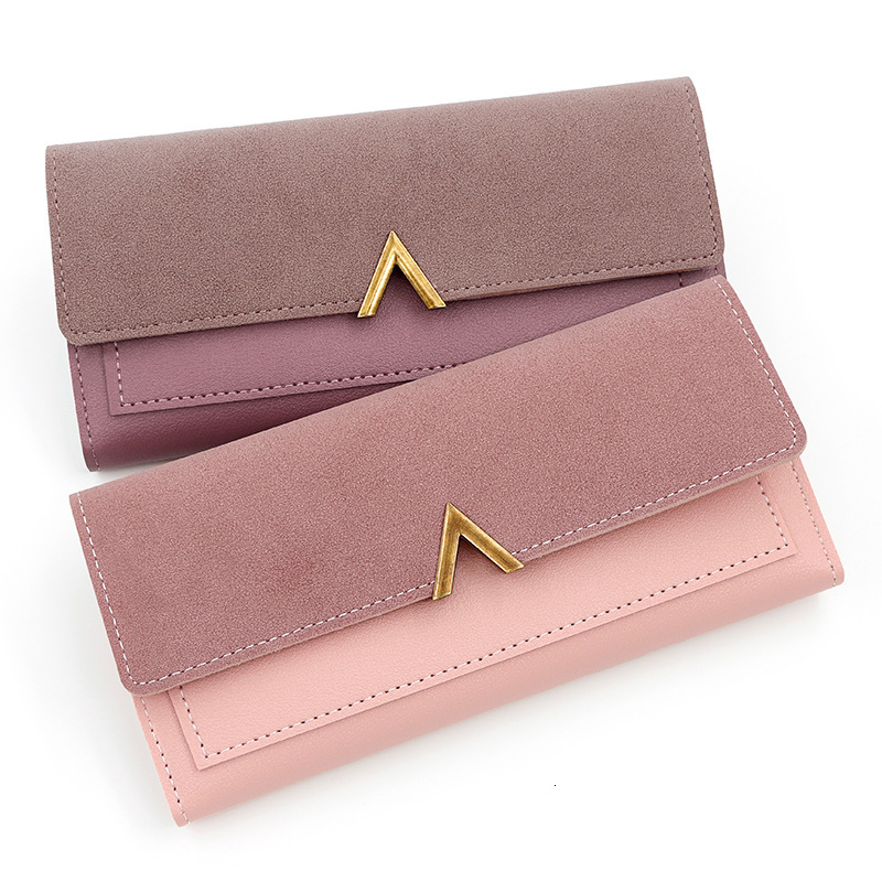 New Designer Fashionable And Simple Women's PU Long Wallet Multi Slot Card Handheld Bag