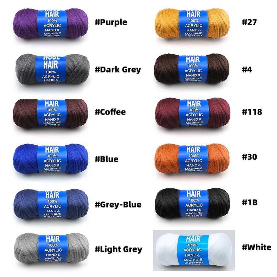 Synthetic yarn hair aramid yarn crocheting and twisting for hair wool yarn for giant hair weaving and Senegales twisting W241114