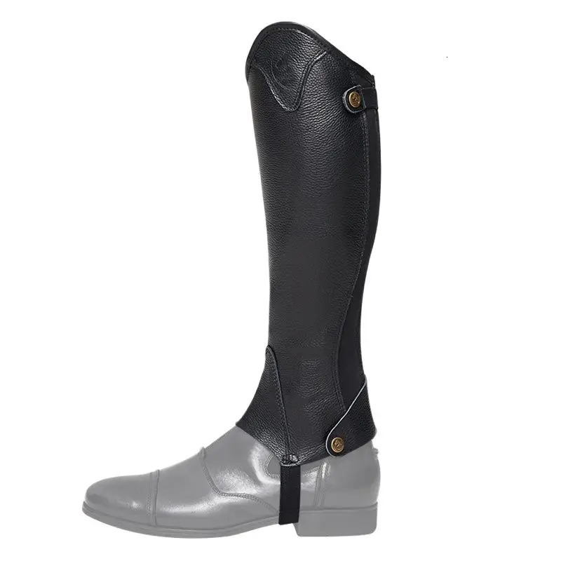half-chaps Leather half-chaps for men and women comfortable and breathable Knight equipment Protect knight leg 241113