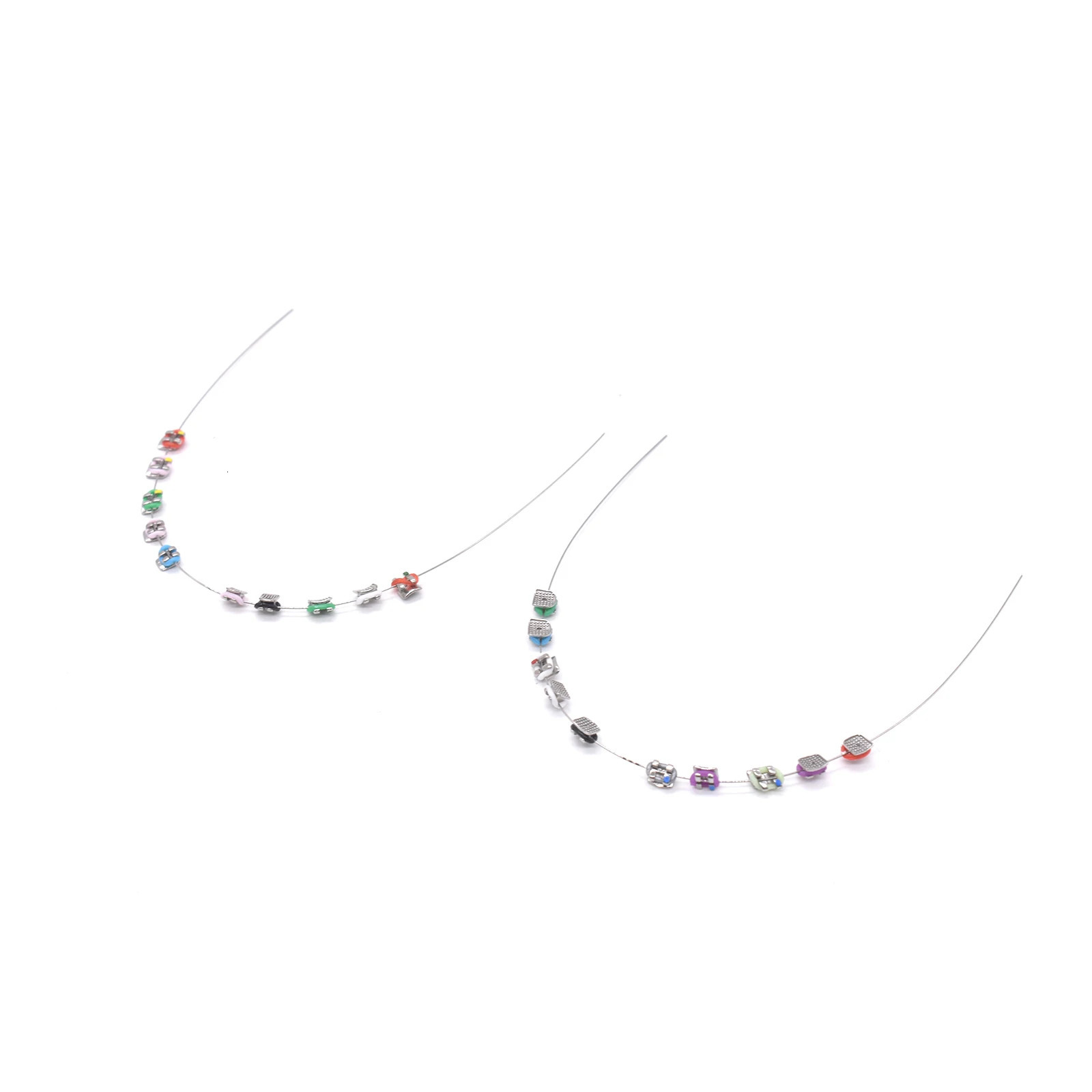 1Pack Temporary Tooth Decoration with Metal WiresMetal Bracket and Orthodontic Ligature TiesPractice Props for Dental Students 240412