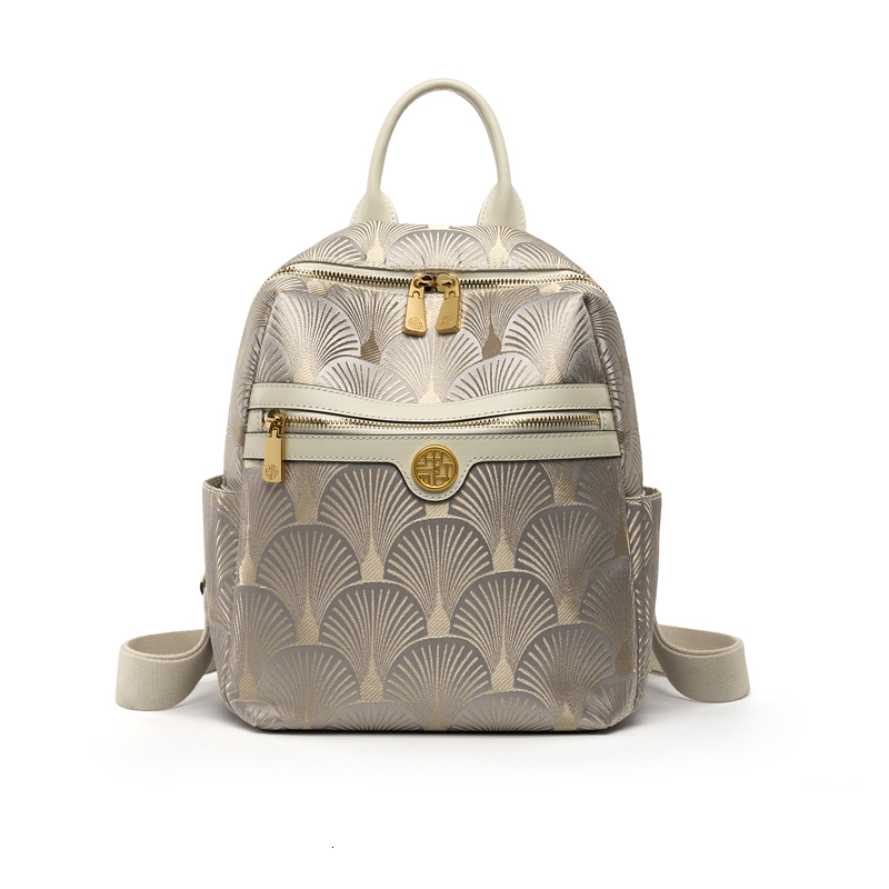 Cow Chinese Style Genuine Leather Backpack Summer Hot Women's New Fashion Large Travel Bag Designer Business Need #St392 BagVoyage