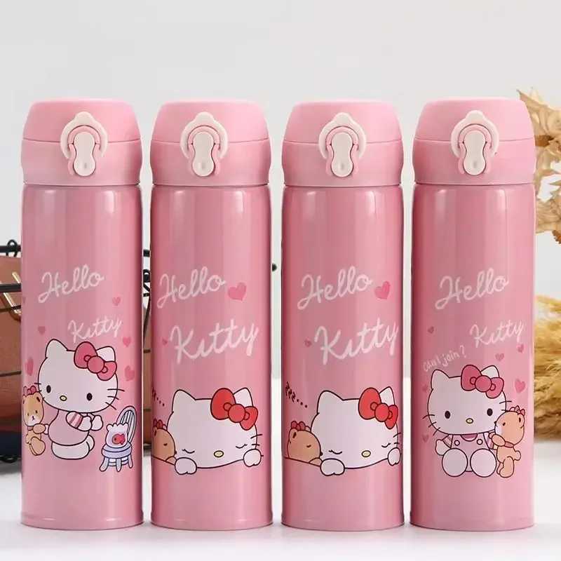 Insulated Water Bottle 304 stainless steel fashionable vacuum hot cup bouncing cup student holiday gift cute cartoon Y241114