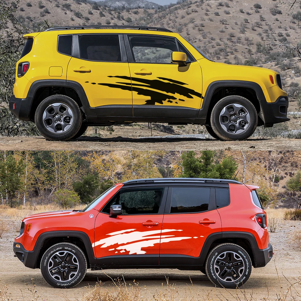 For Jeep Renegade Wrangler Car Door Side Body Stickers Tuning Accessories Auto Cool Graphics Styling Viny Film Decal Decoration