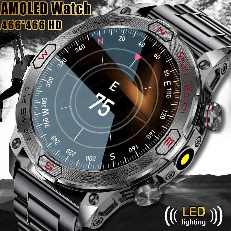 2024 New True AMOLED Smart Watch for Men with 450mAh Battery Fitness Tracker IP68 Waterproof Call Smart Watch Y241114