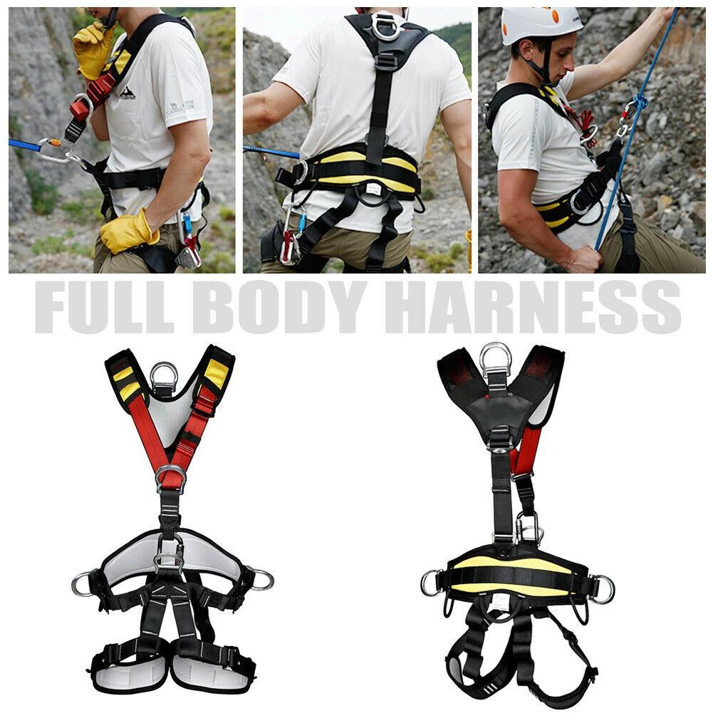 Professional climbing harness full body safety harness climbing tree anti fall detachable gear height protection survival kit 241113