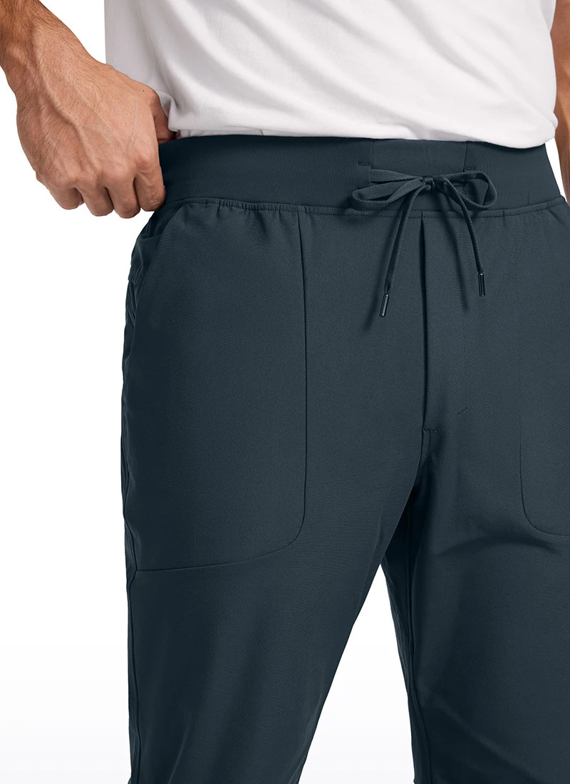 CRZ Yoga All Day Comfortable Mens Golf Jogging Pants 30 inches Fast Drying Lightweight Stretch Work Casual Jogging Pants with Pockets 241114