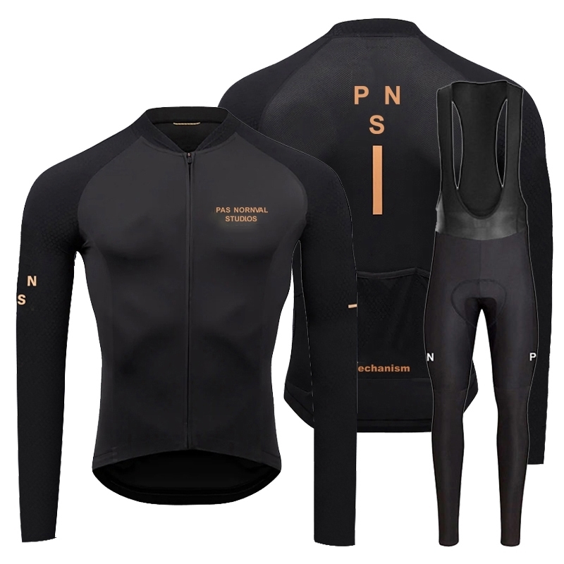 Pns Pro Cycling Jersey Set Men Long Sleeves Bike Suit 19D Gel Pad Pants Autumn MTB Maillot Ciclismo Clothing Bicycle Uniform 241031
