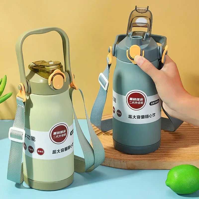 680ML/1000ML/1300ML thermocouple bottle stainless steel portable thermocouple large capacity thermocouple bottle with sports cup Y241114