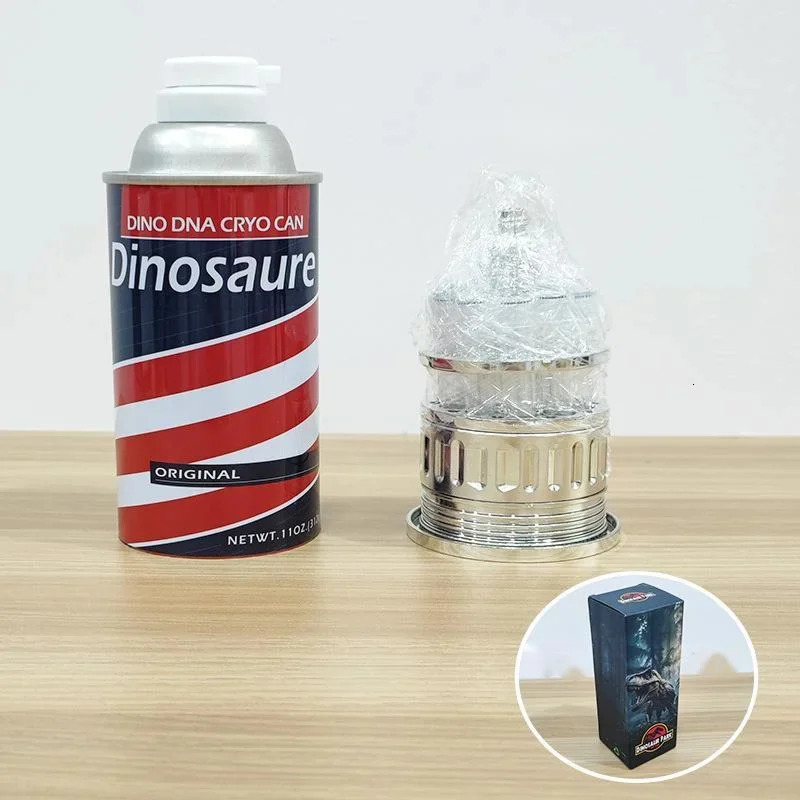 Barbasol Dennis Nedry Jurassic Park Movie Dinosaur DNA Tube Jar Canister Decoration Prop Desktop Ornament Party Gifts 240409