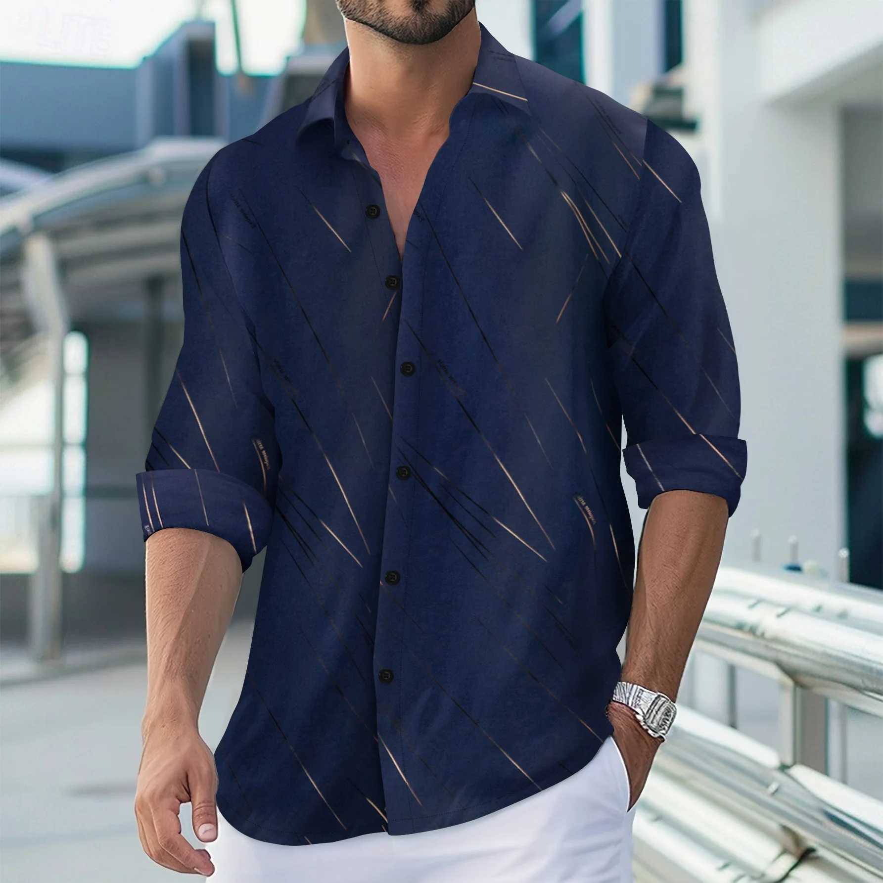 Autumn Mens long sleeve shirt Business Shirt Mens Breathable street wear Mens button down shirt Classic white shirtXJ24113