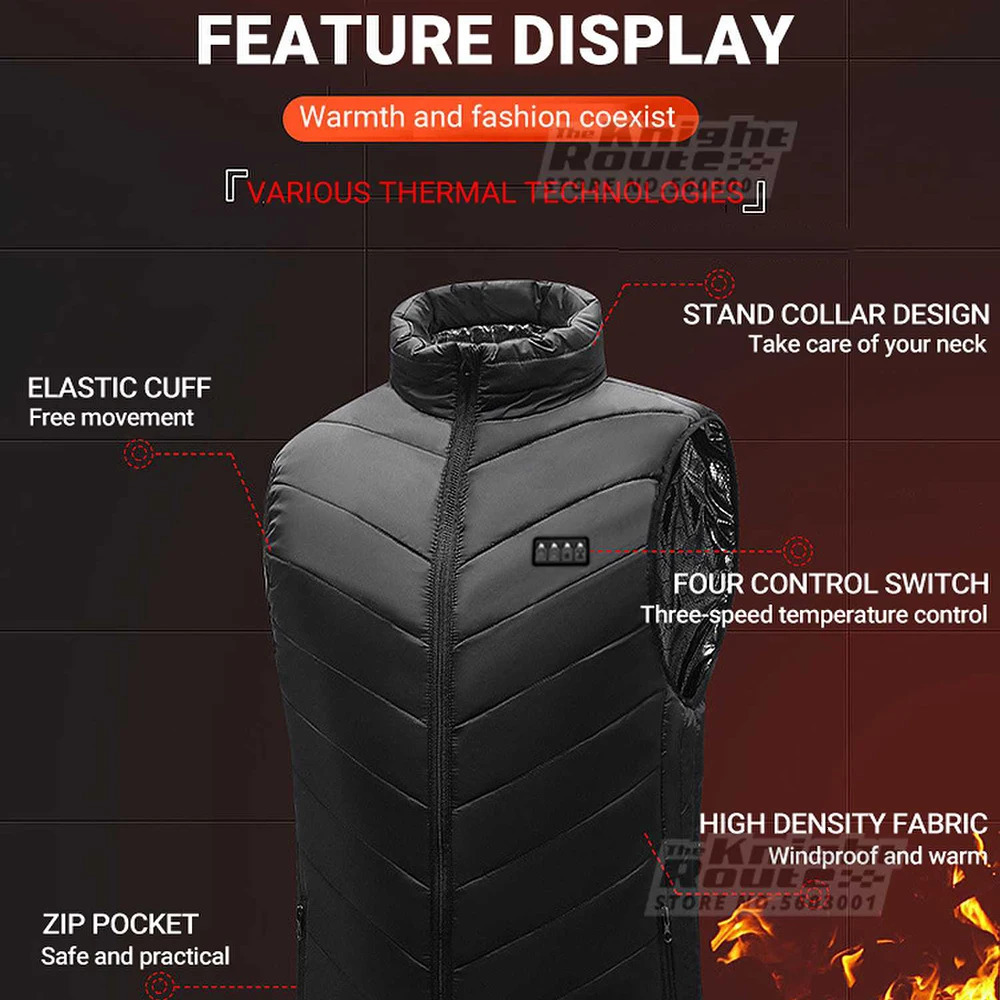 19 zone self heating vest mens womens USB vest warm clothes fishing camping washable winter jacket 241111