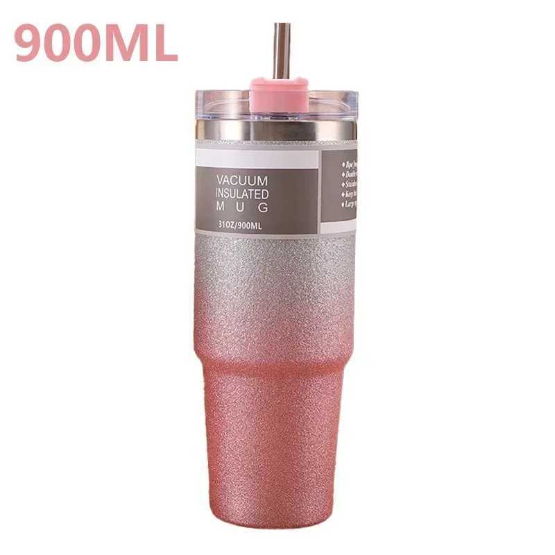 Vacuum insulated stainless steel hot g-type coffee cup with slotted insulated travel cup leak proof lid hot Bingba cup Y241114