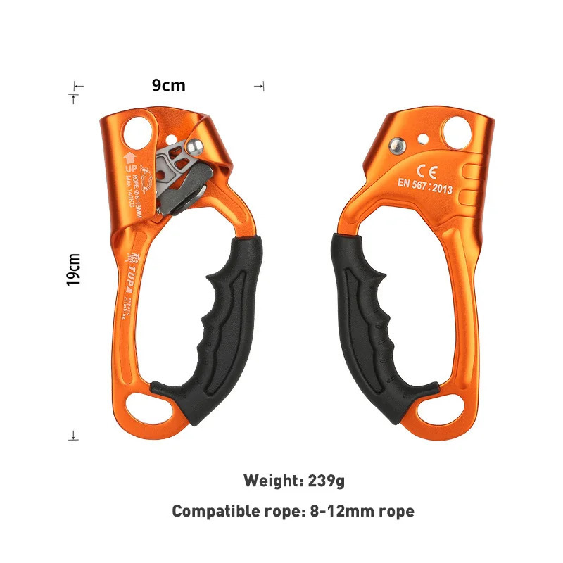 Outdoor Climbing SRT Manual Climbing Equipment Installation Personnel Handle Climbing Machine Left Hand Right Hand Climbing Equipment Rope Tools 24111