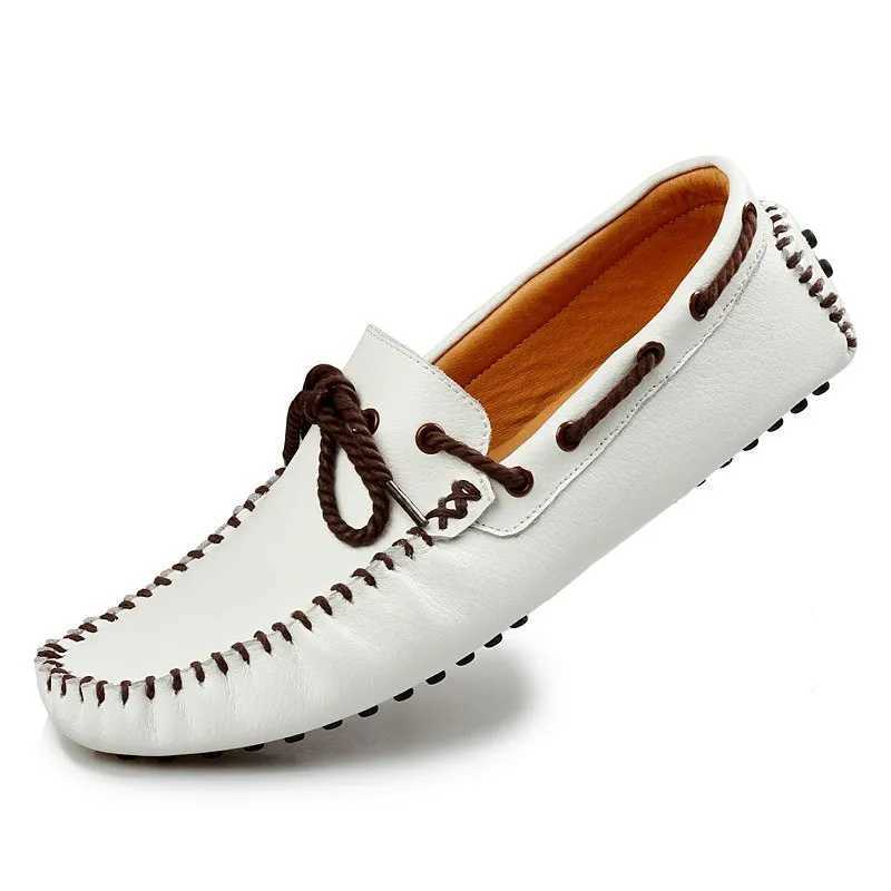 Autumn British Style Loafers Shoes Men Low Cut Lacing Casual Shoes Genuine Leather Fi Men Shoes Drive WholesaleXJ250118