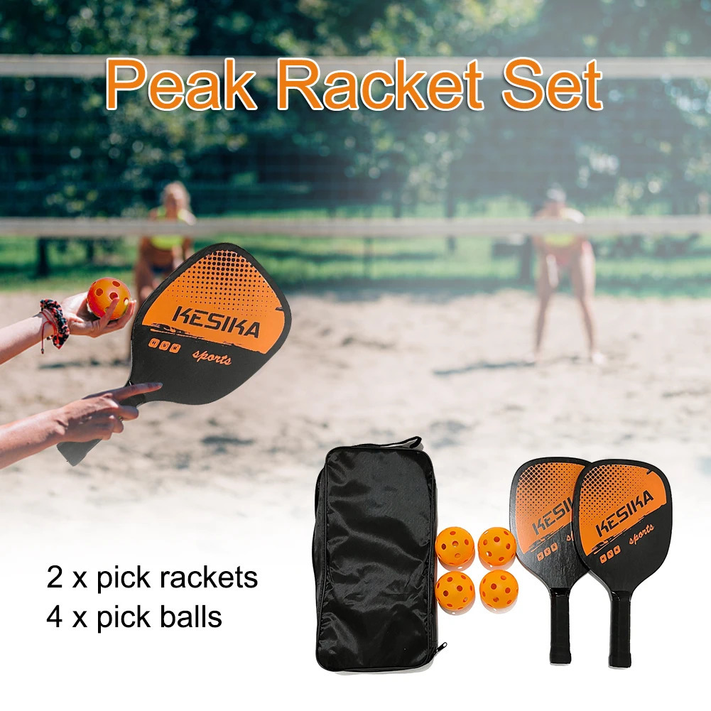 Pickle Paddles Rackets Set Pickleball Balls with Carrying Bag For Men Women Racquet 4 Pickleballs 240401