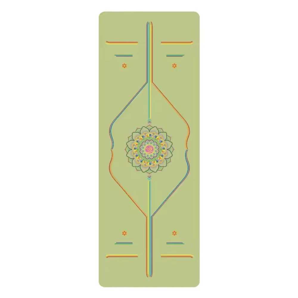 Rainbow Yoga Mat Pu Natural Rubber customized design Non-Slip Exercise Fitn Mat Body Line Thickened MatXJ241114
