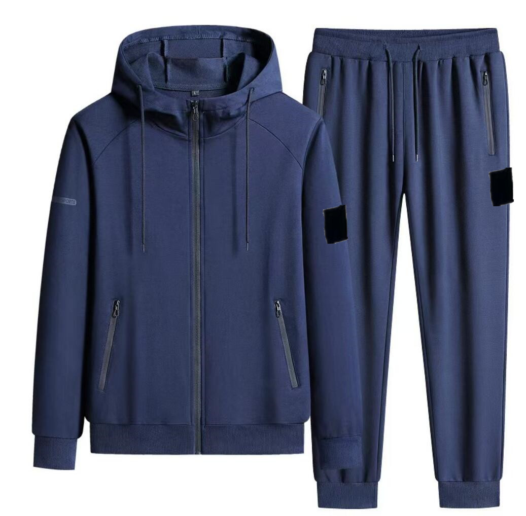 25ss Men's stones jacket islands cargo jumper sports suit designer sports women's men's sports spring autumn jogging jacket two-piece set sports long sleeved clothes