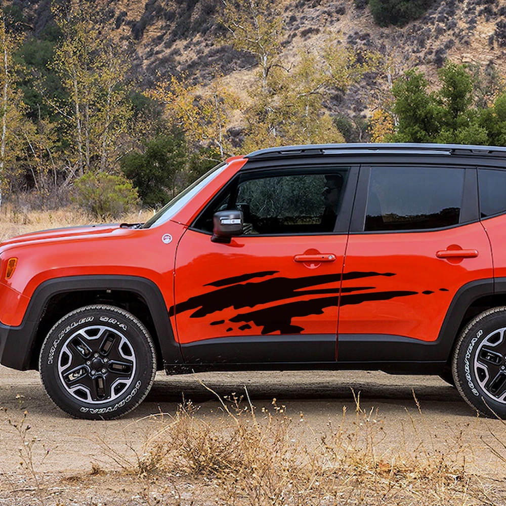 For Jeep Renegade Wrangler Car Door Side Body Stickers Tuning Accessories Auto Cool Graphics Styling Viny Film Decal Decoration
