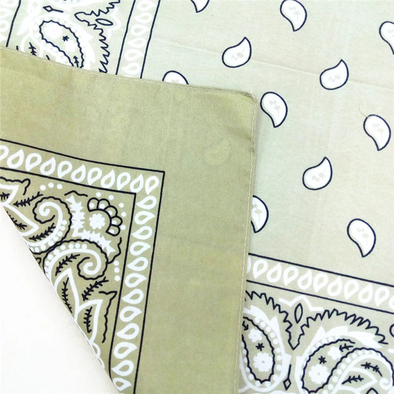 12pcs Polyester Cotton Cashew Flower Hiphop Bandanas For Women Pocket Square Head Neck Scarf Wristband Handkerchief Men 240401