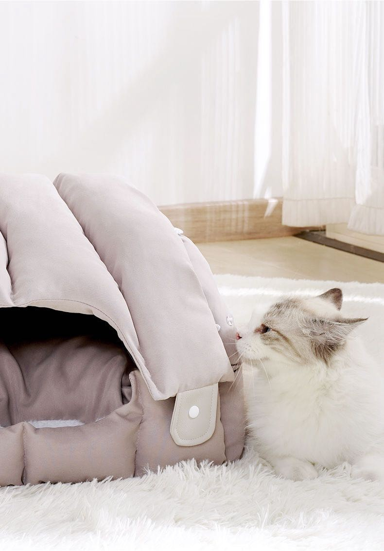 Arched Cat Bed Warm Cave Cat House Comfortable Sleep Bag for Cats Soft Kitten Puppy Sofa Cat Sleeping Bed Pet Supplies