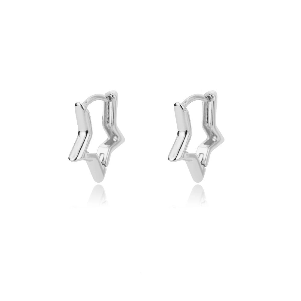 Stainless Steel Star Hoop Earings For Women 2024 Trend In Gold Color Earrings Ear Jewelry Gift pendientes mujer 241114