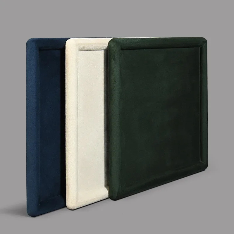 Cashmere leather rounded corner jewelry display tray glasses watch ring jewelry tray flannel jewelry display props 241113