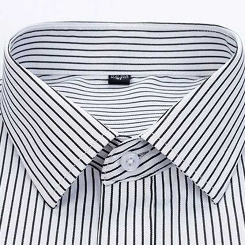 Summer New Mens Striped Short-sleeved Shirt Non-ironing Anti-wrinkle lightweight Breathable Business Casual Fashion ComfortableXJ24113