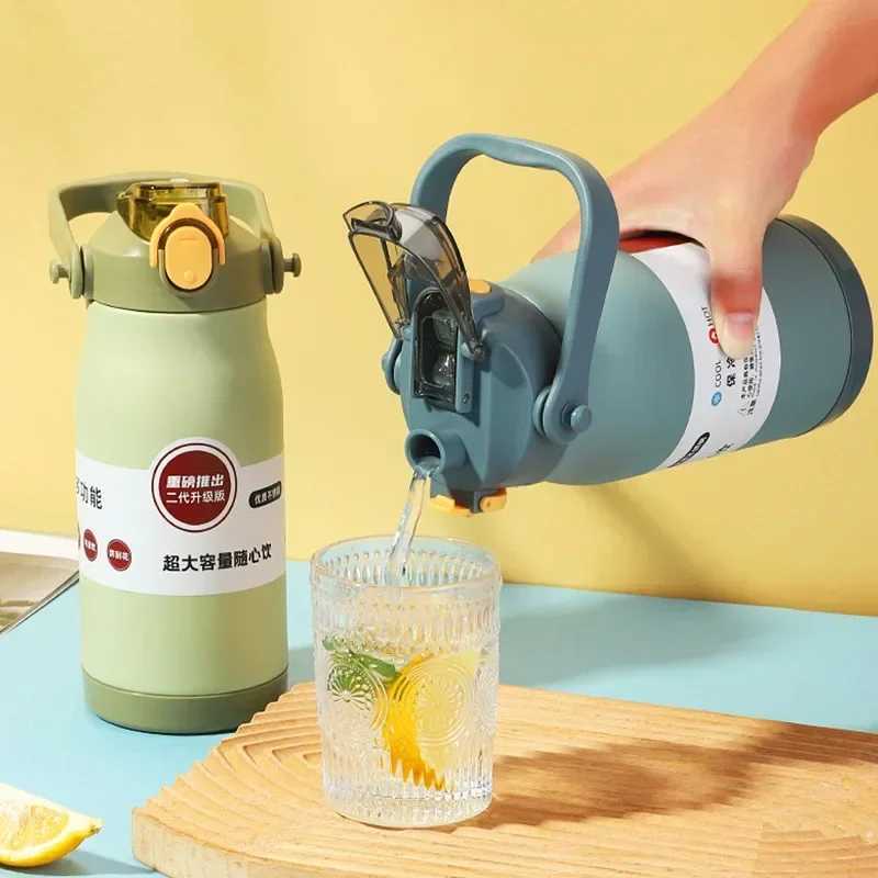 680ML/1000ML/1300ML thermocouple bottle stainless steel portable thermocouple large capacity thermocouple bottle with sports cup Y241114