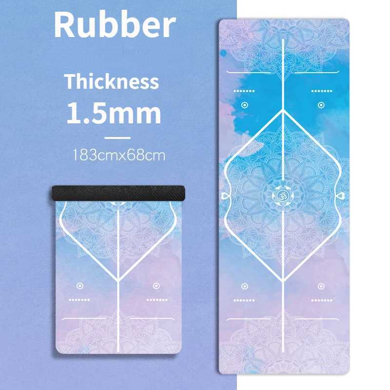 Yoga Mat Foldab Anti Slip Suede Sports Mat Natural Rubber Fitn Mat Pilates Gym Exercise PadsXJ241114