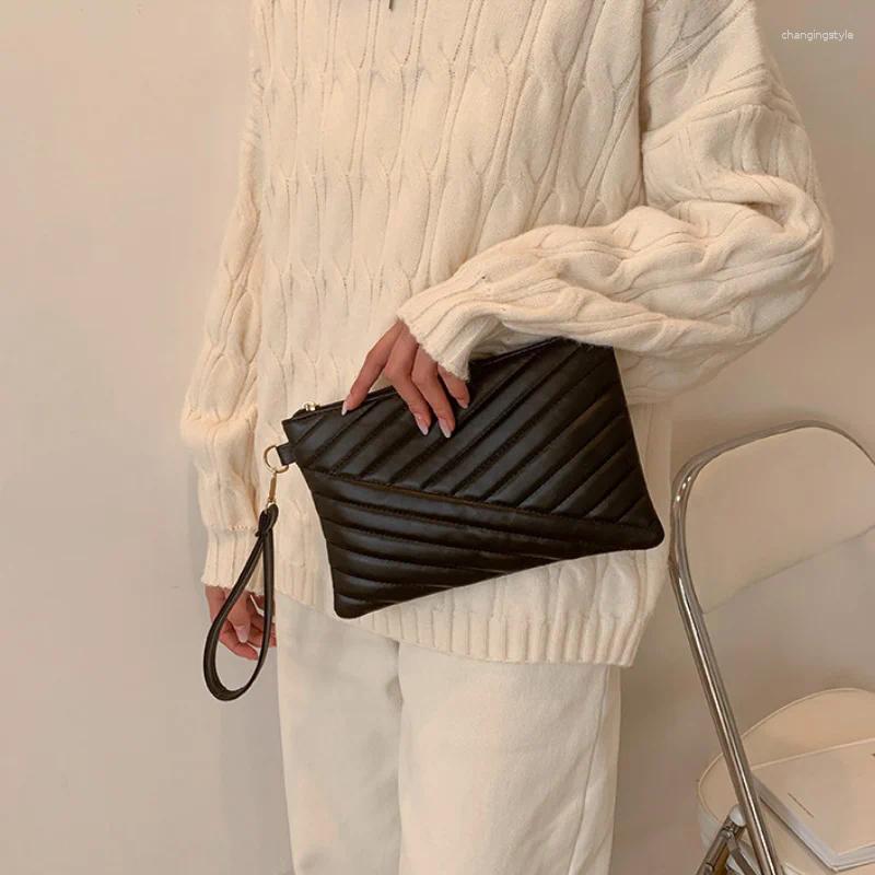 Evening Bags Women Wristlet Bag Stylish Leather Envelope Shopping Traveling Portable Small Purse Clutch Wallet