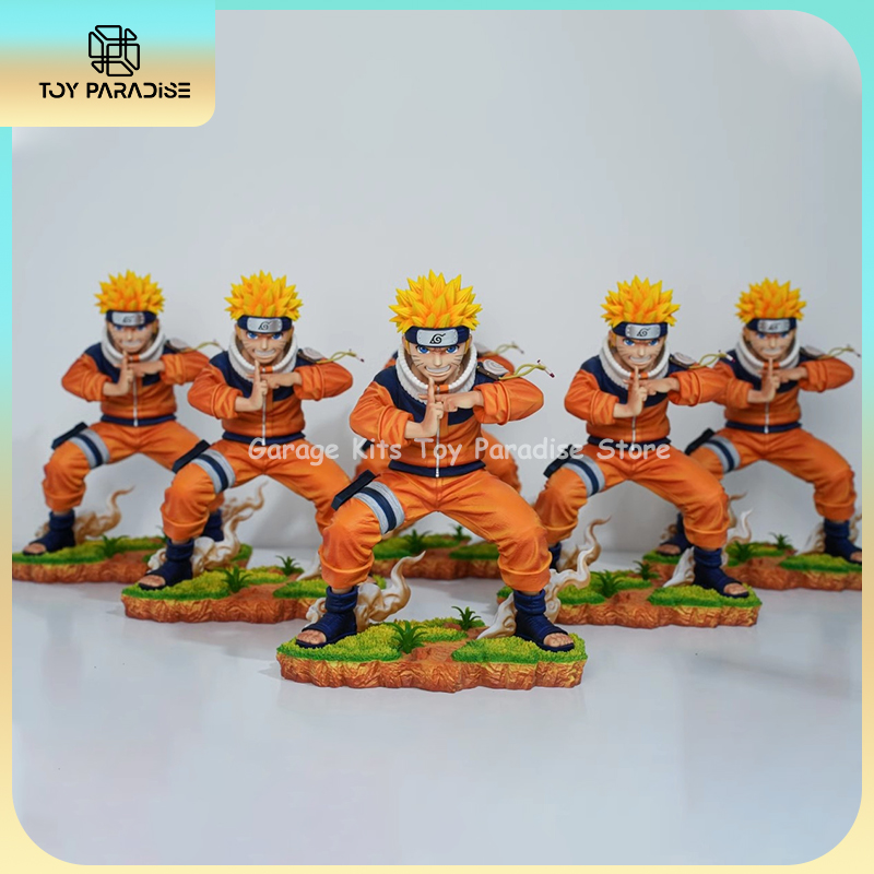 20cm Naruto Anime Figure Uzumaki Naruto Figurine Collectible Kagebunsin No Jyutu Pvc Statue Model For Boy Room Ornament Toy Gift