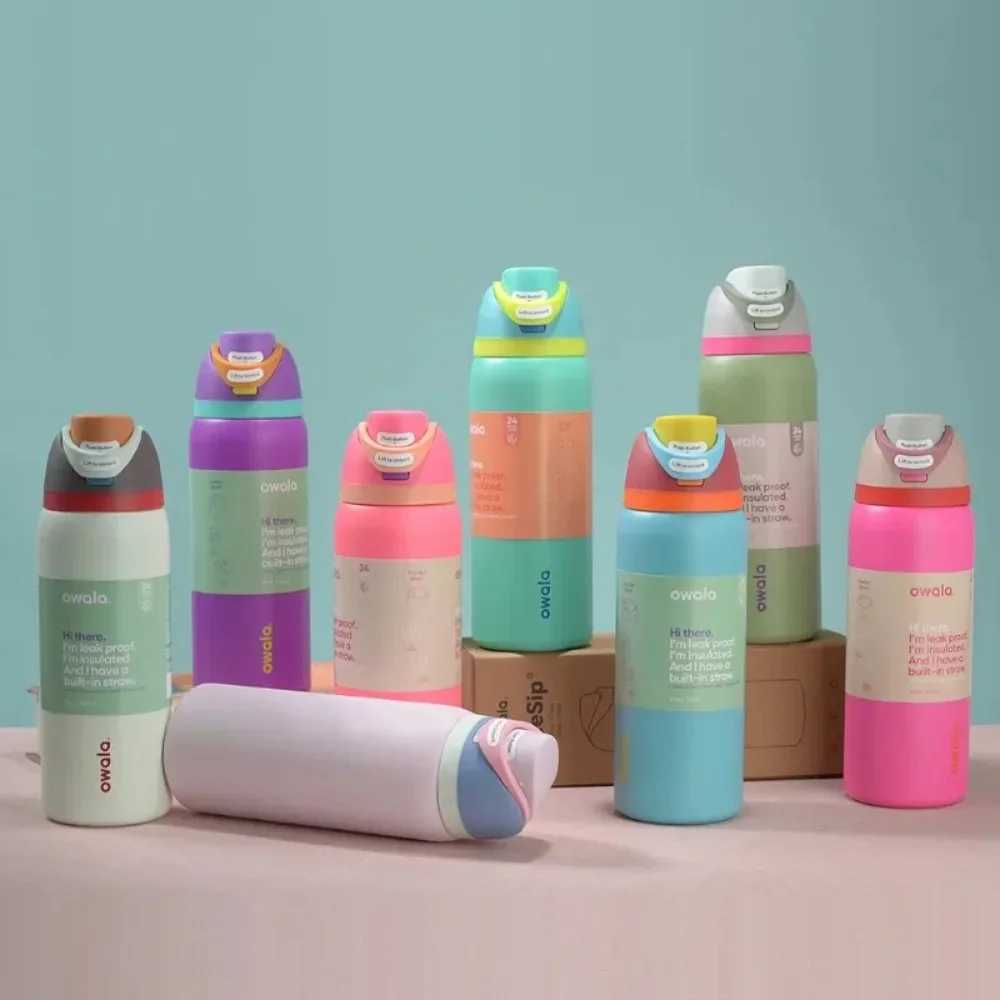 Owala 24/32 oz vacuum stainless steel water bottle for outdoor sports newly arrived Y241114