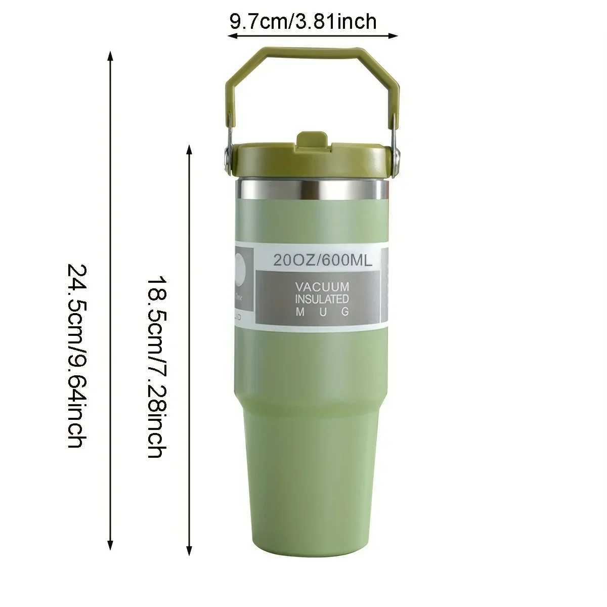 1 vacuum coated double-layer stainless steel coated cup portable water cup with handle Y241114