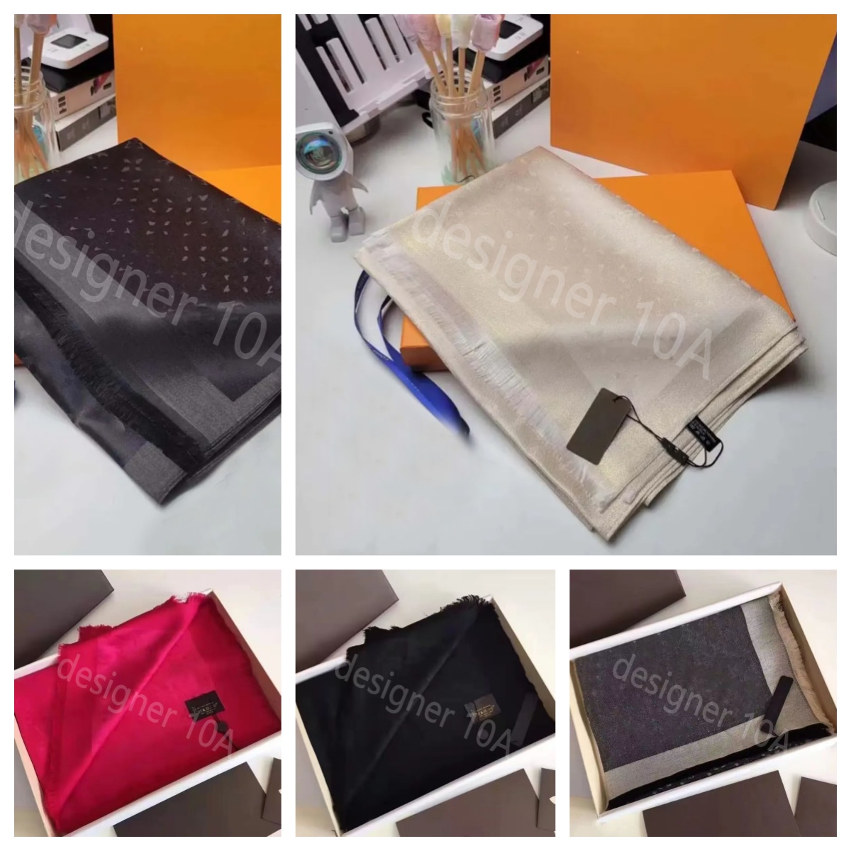 women v scarf designer Silks scarf Cotton jacquard old flower scarves Top quality Silk Double-sided color-blocking fringed edges Size 180cmX70cm 24sss