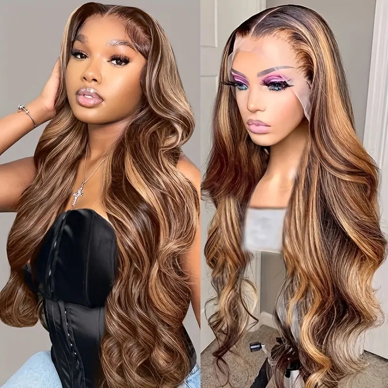 36 Inch Burgundy Straight Hair Glueless Wig Lace Front Similar to Human Hair Preplucked Wigs Brazilian Loose Deep Wave 13x4 Lace Wig For Women Ready T