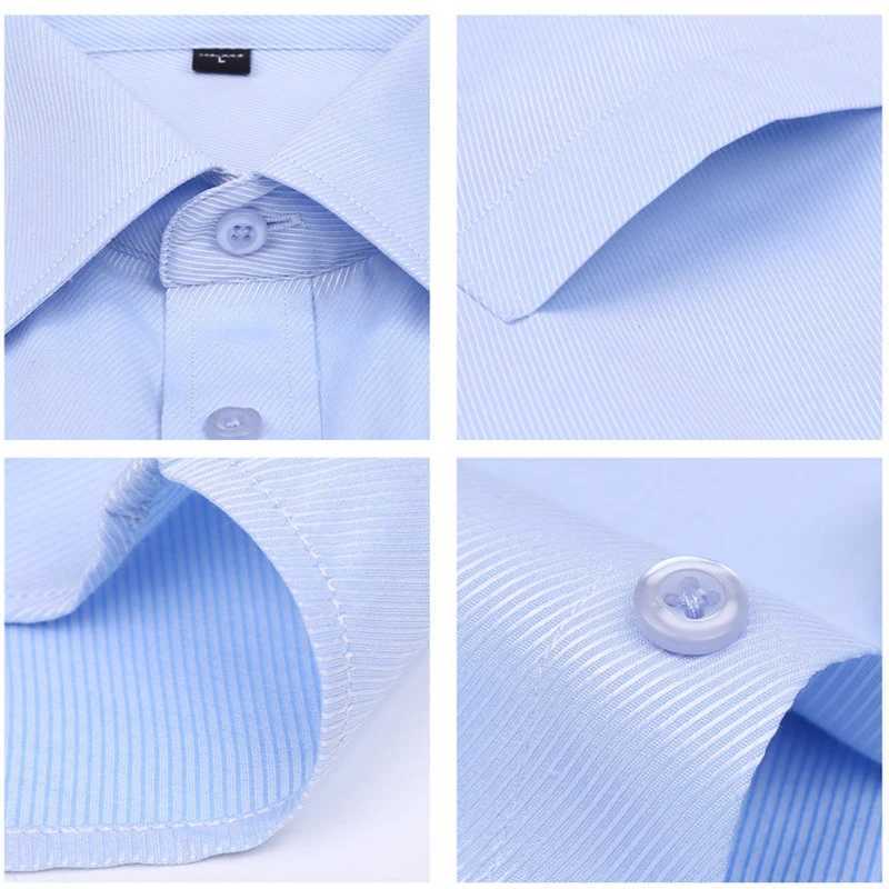 Mens French cuff formal shirt new white long-sleeved business button mens shirt regular fit cuff button shirt M~6XLXJ24113