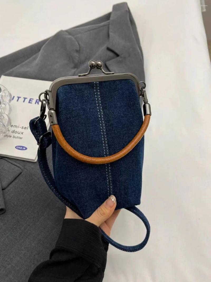 Shoulder Bags Unique Design Women Bag Denim Small Handbags Jeans Female Messenger Crossbody Phones Sg zhanyishengli