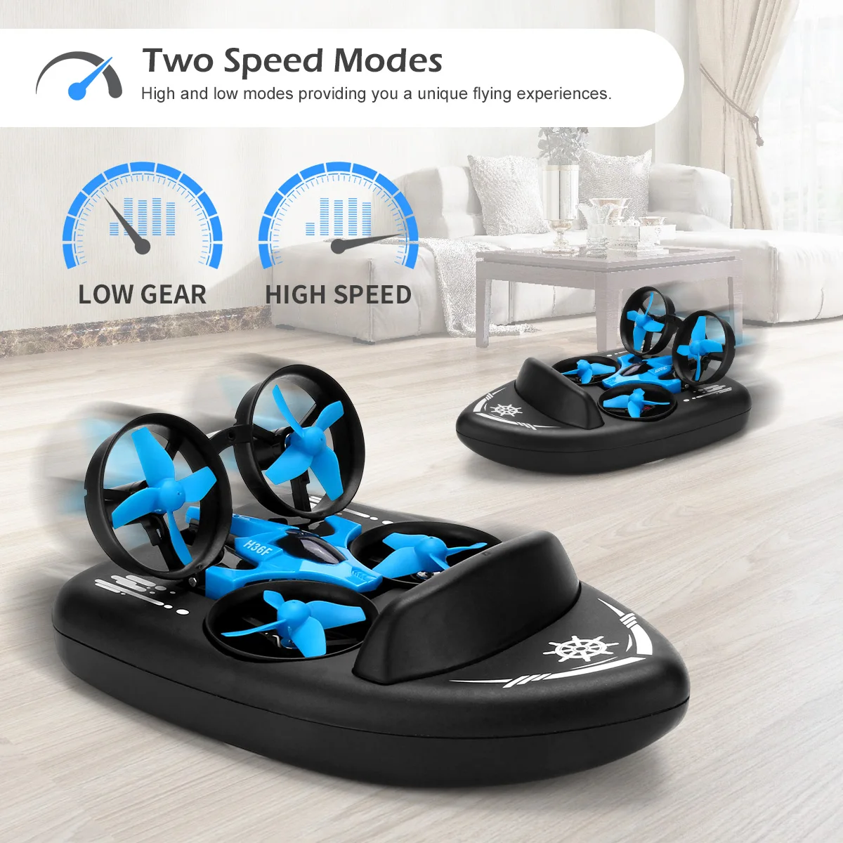 JJRC H36 1:20 Remote Control Ship Three Modes 2.4G Quadcopter Boat Helicopter UAV Rc Drone with Light Kids Toys Children's Gift