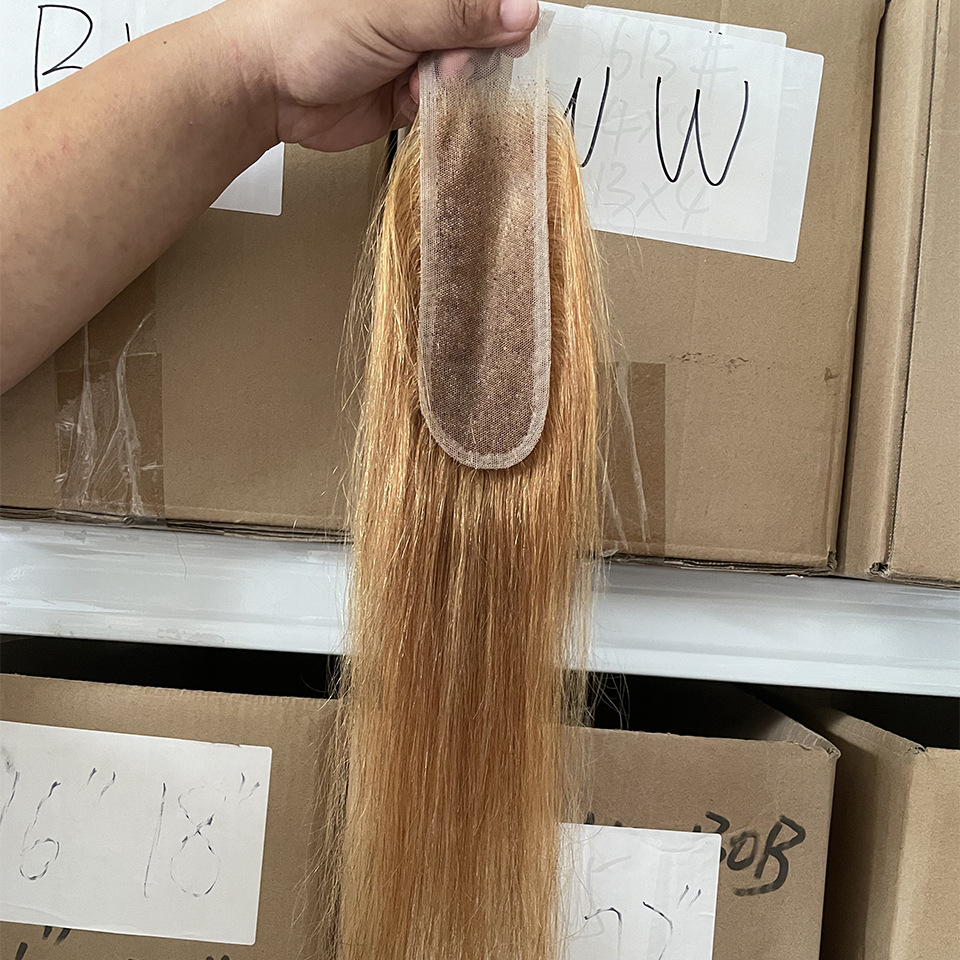 27# Color 2*6 6*6 13*4 Lace Frontal Silky Straight Brazilian Human Hair Peruvian Indian Top Closures 10-24inch Free Middle Part