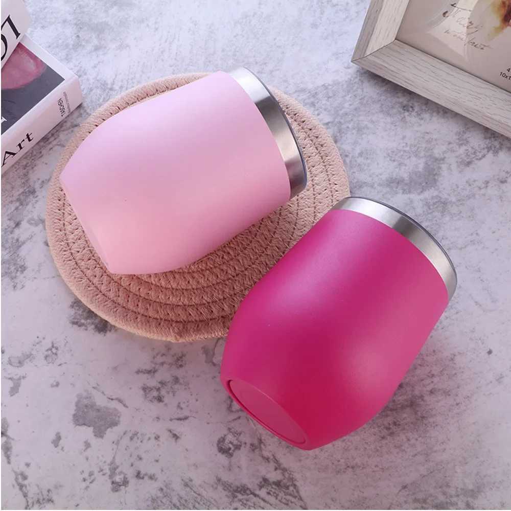 12 oz Eggshell Wine Stainless Steel Hot Water Bottle Beer GS Hot Glass Beer Crazy Coffee Cup Travel Y241114