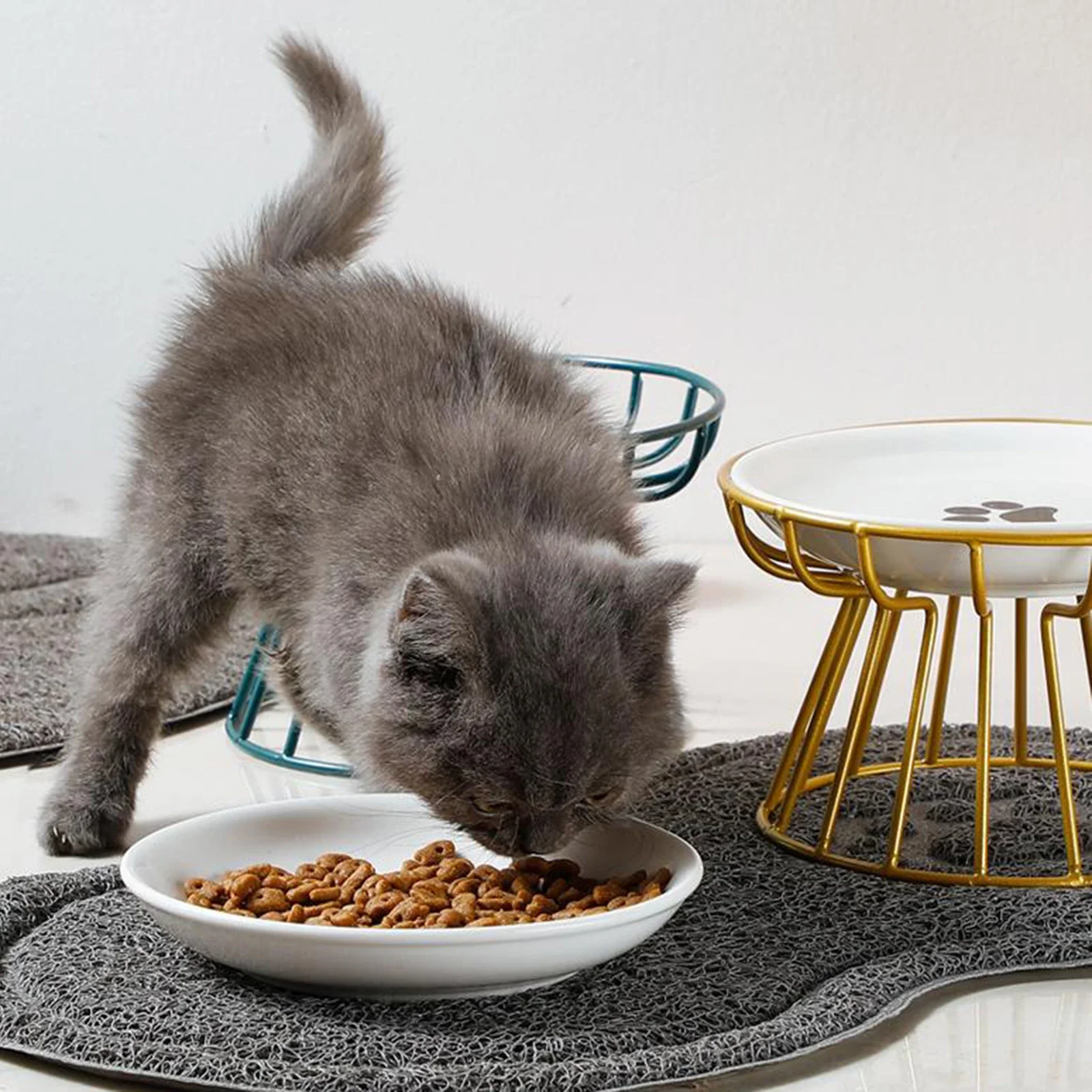 Ceramic Doggie Accessories for Pet Dogs & Feeding Supplies Cat Stand Water Treats Bowl Drinking Raised Food Outdoor Cats