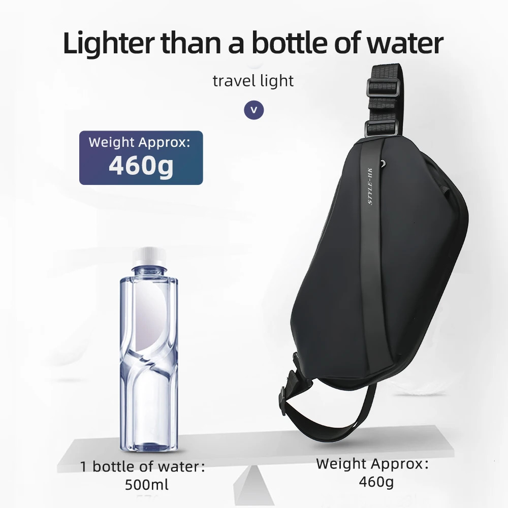 Heroic Knight Waterproof Mens Chest Bags Fashion Crossbody Bag Travel Sports Sling Pack Antitheft Male Shoulde Messenger 241111