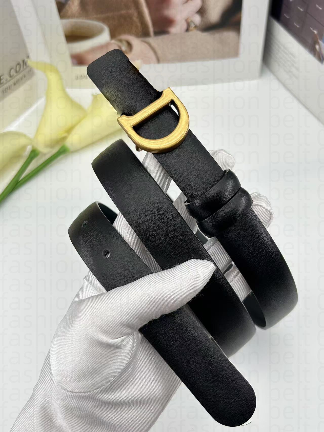 Belts Ladies simple new design sense belt jeans Fashion all-in-one leather letter belt gold buckle decorative width 2.5cm fashion belt 006