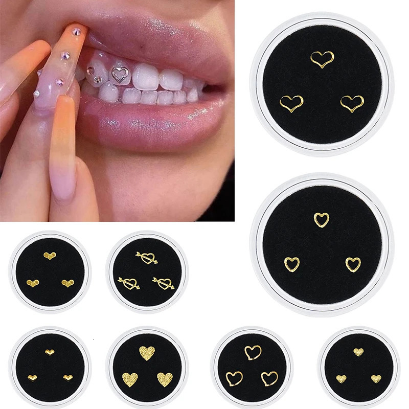 3pcs Teeth Gems Tooth Jewelry Ornaments with Box Fashion Teeth Gems Beauty Diamond Dental Crystal Teeth Jewelry Gem Decoration 240412