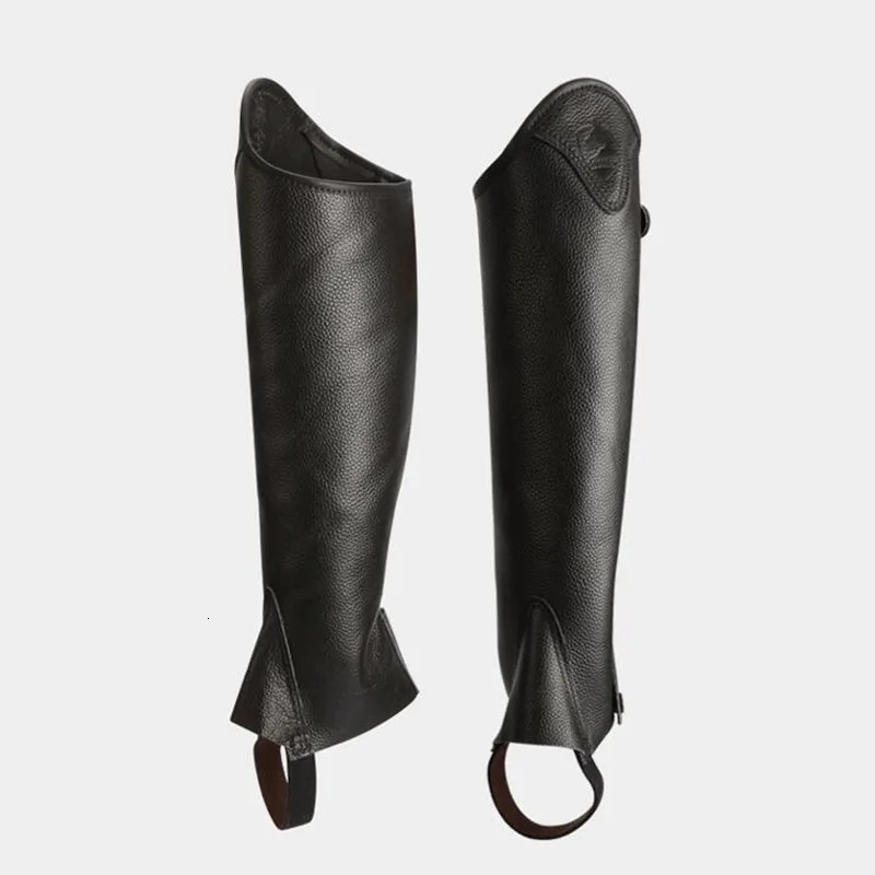 half-chaps Leather half-chaps for men and women comfortable and breathable Knight equipment Protect knight leg 241113