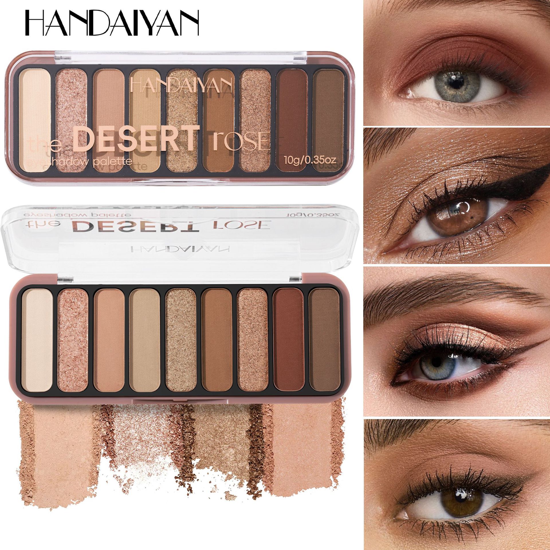 2025 Luxury In stock 9 colors Eyeshadow Cosmetics pressed powder eye shadow Palette Bronze Matte Pearl Fine Glitter Earth Color One Plate lti pose Mak