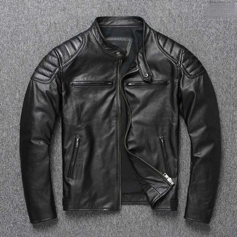 Men's jacket designer autumn fashion leather jacket outdoor motorcycle style zipper pocket design long sleeve motorcycle coat classic style hands