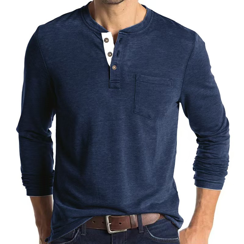 Designer men's long sleeve T-shirt men's bottoming shirt men's casual T-shirt collar shirt