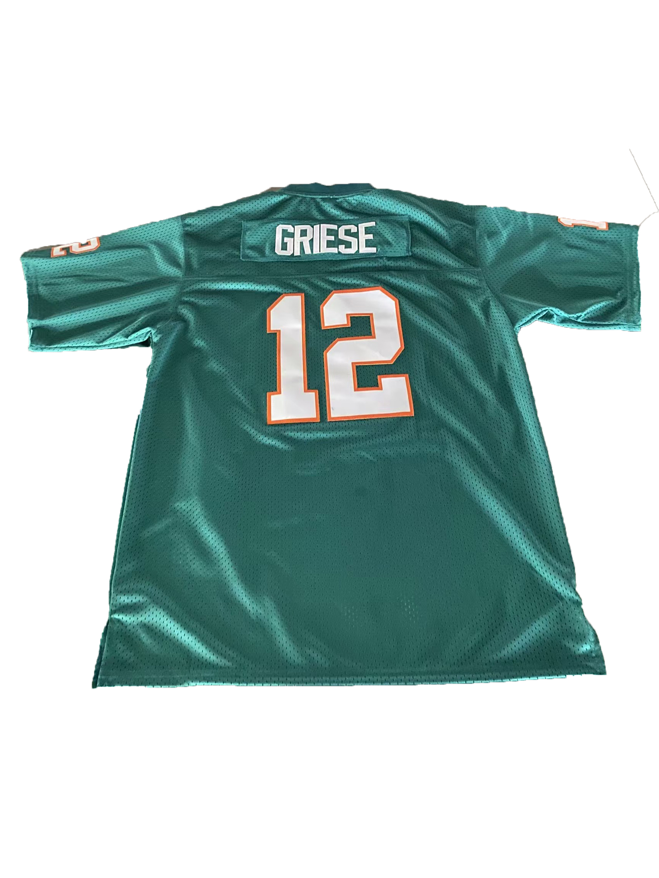 # 12 Bob Griese Embroidered Polyester Sports Jersey Slight Stretch, Alphabetic Pattern, Four Seasons Wear, Casual & Training Loose