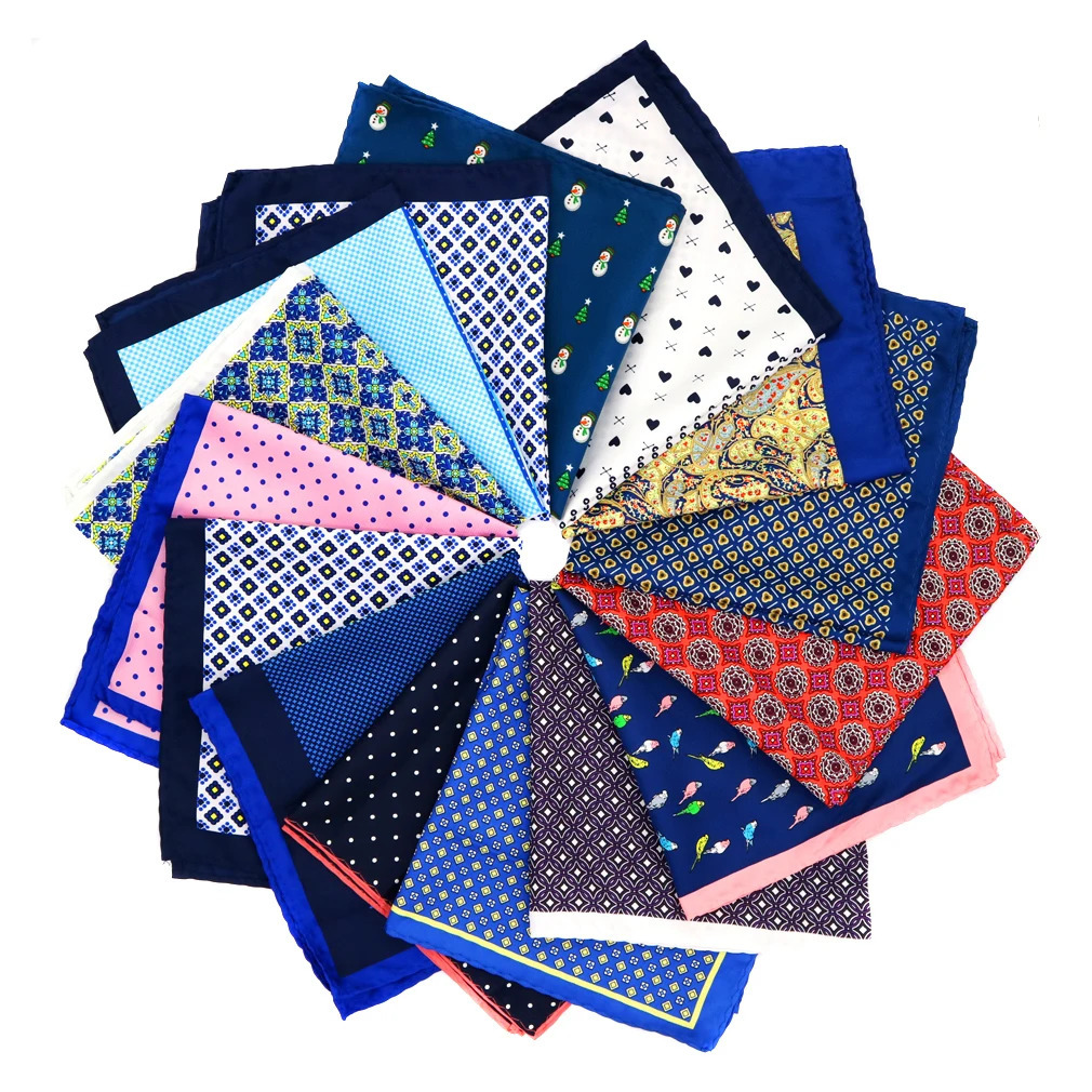 Wholesale 15 mens pocket square 12.5-inch large silk flower pocket square241114